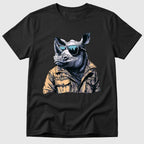 Black Rhino in Shades - Mosaic Rhino
