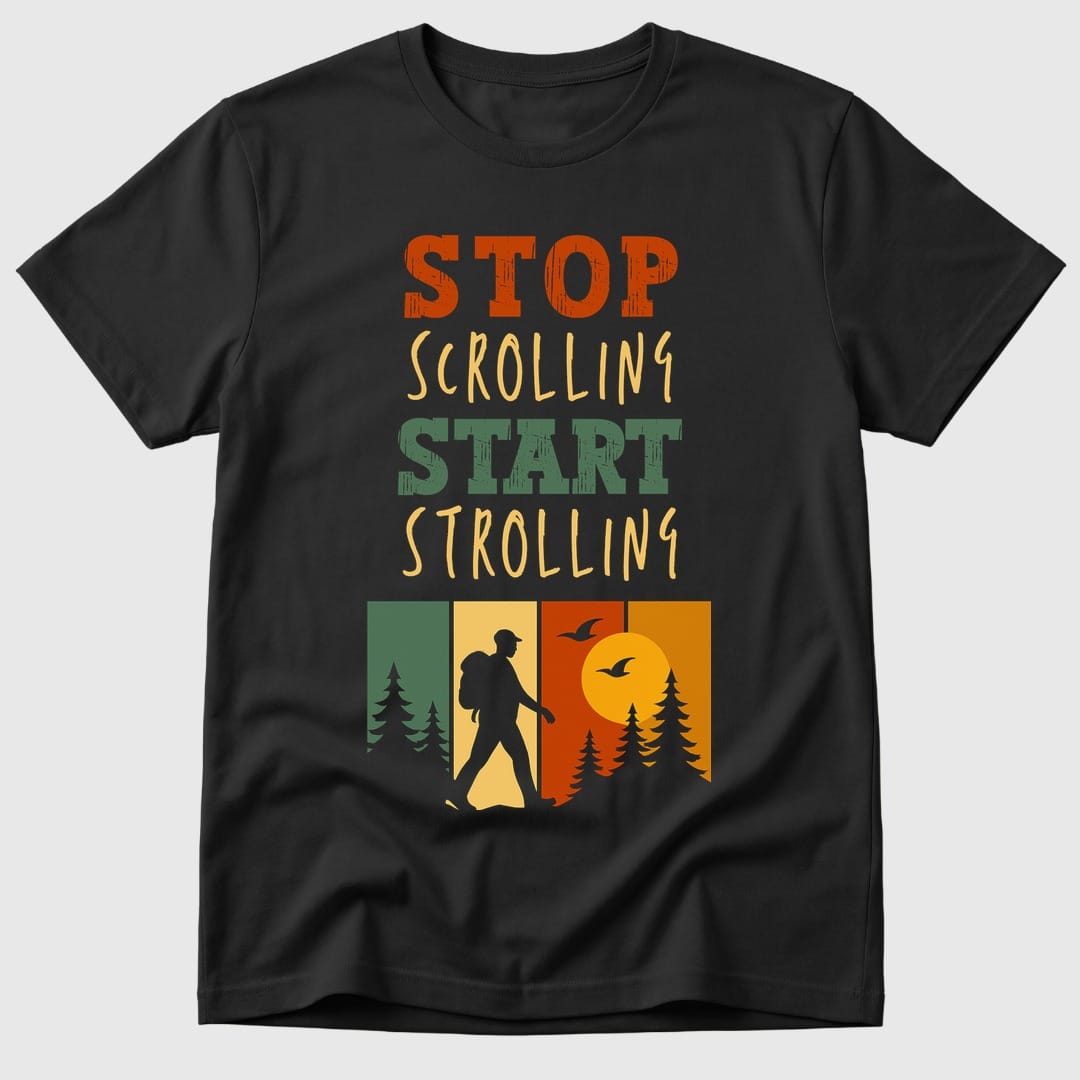 Black Stop Scrolling - Mosaic Rhino