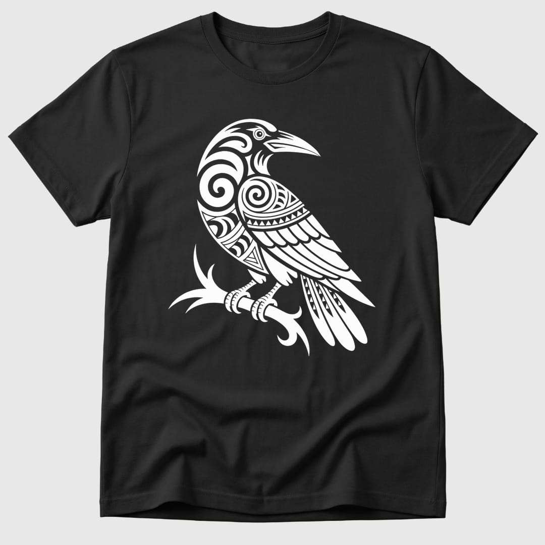 Black Tribal Crow - Mosaic Rhino