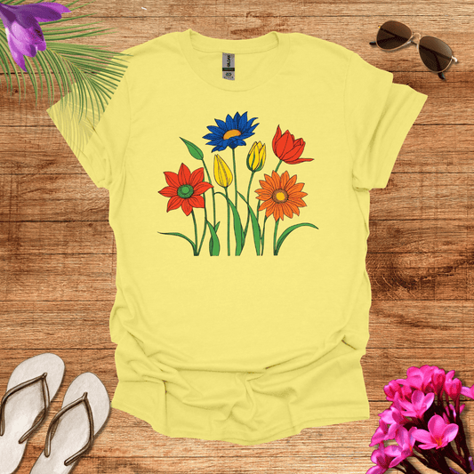 6 Bright Flowers T-Shirt