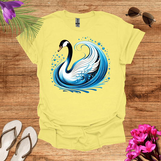Swan in Blue T-Shirt