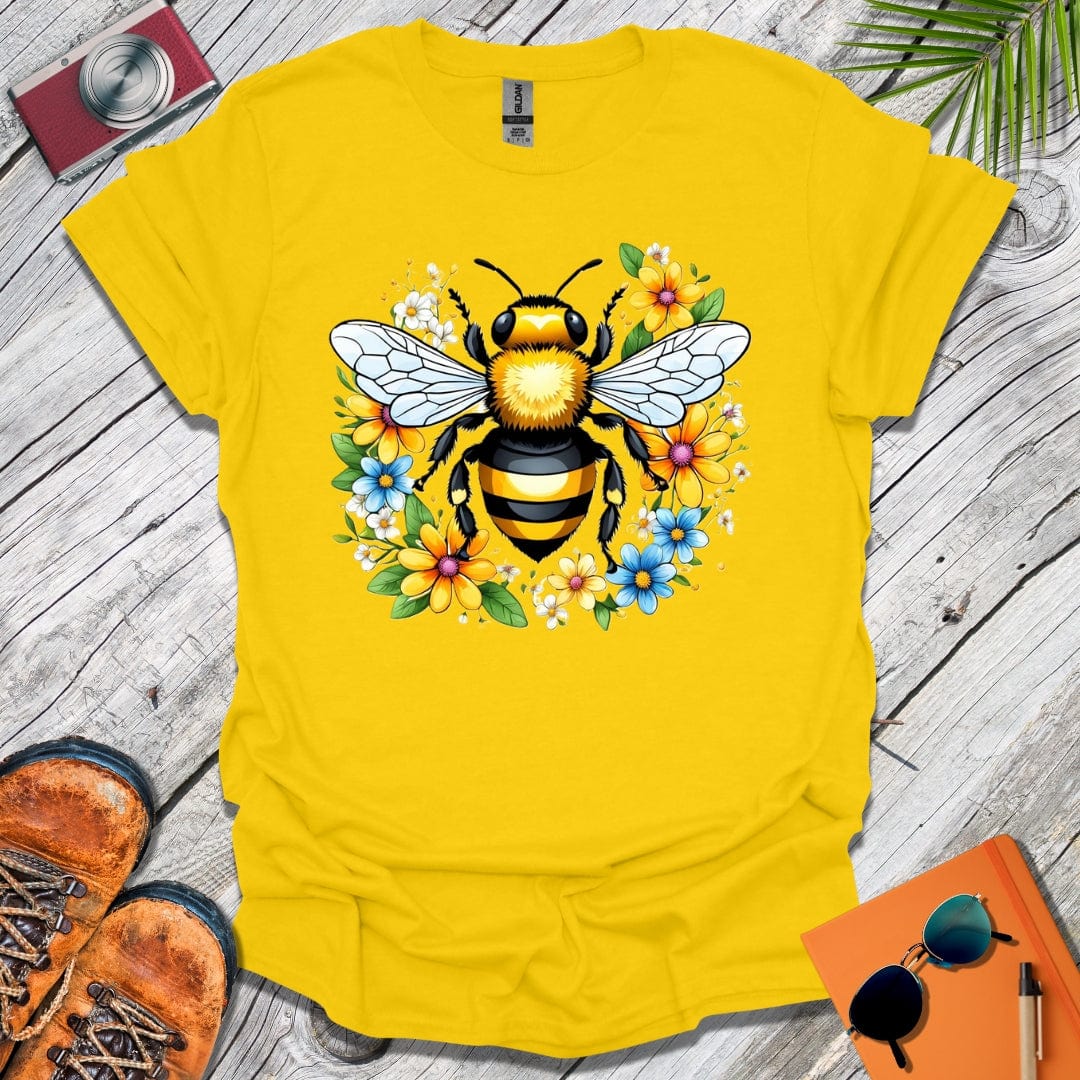 Bumble Bee Flowers T-Shirt