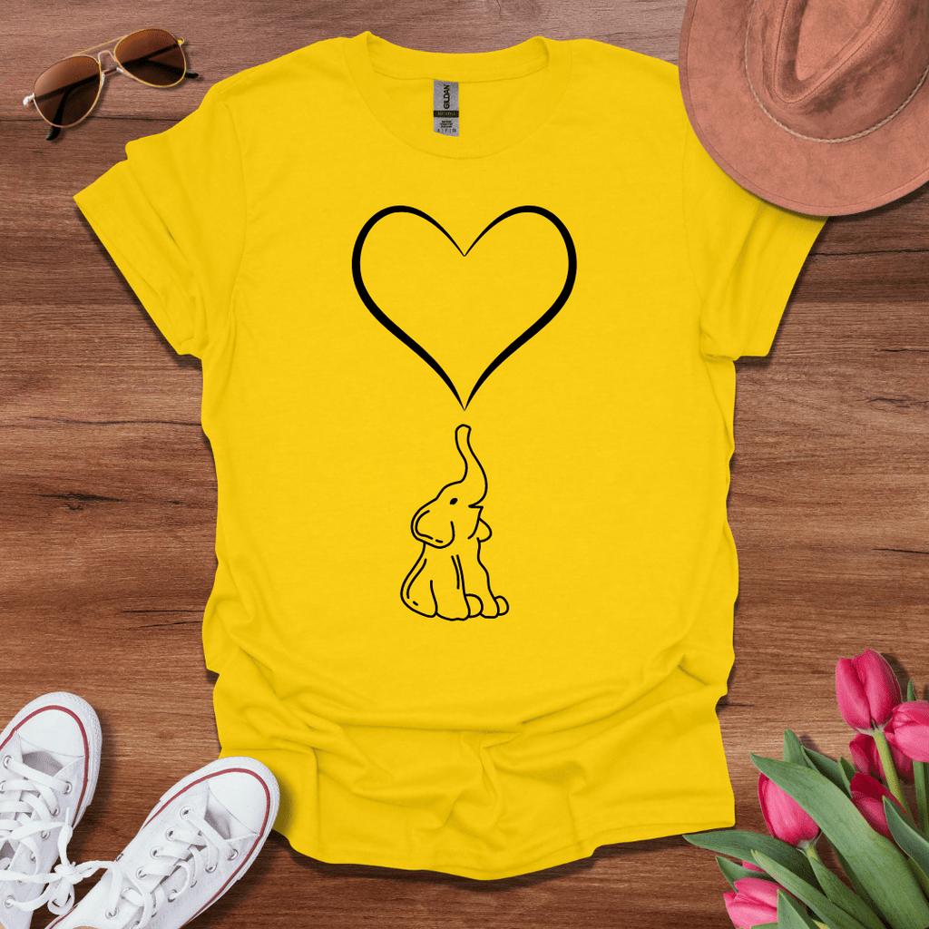 Elephant Blowing a Heart T-Shirt