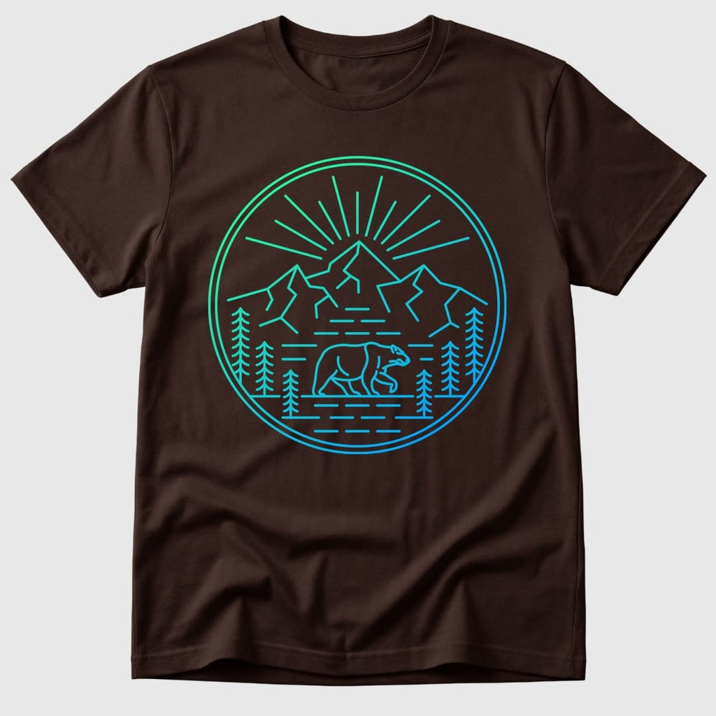 Dark Chocolate Neon Wilderness Bear - Mosaic Rhino
