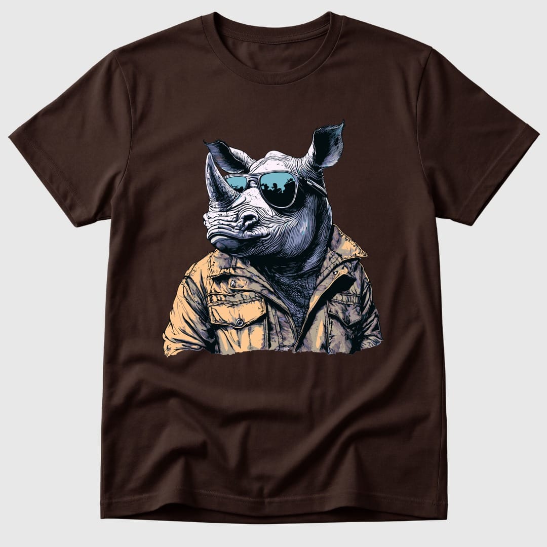 Dark Chocolate Rhino in Shades - Mosaic Rhino