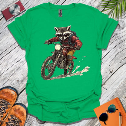 Dirt Bike Raccoon T-Shirt