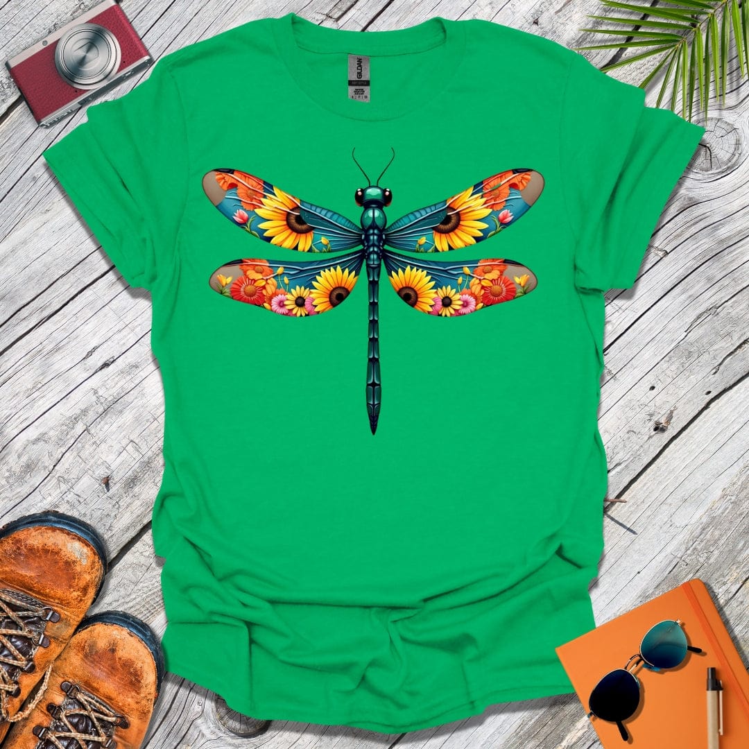 Flower Powered Dragonfly T-Shirt