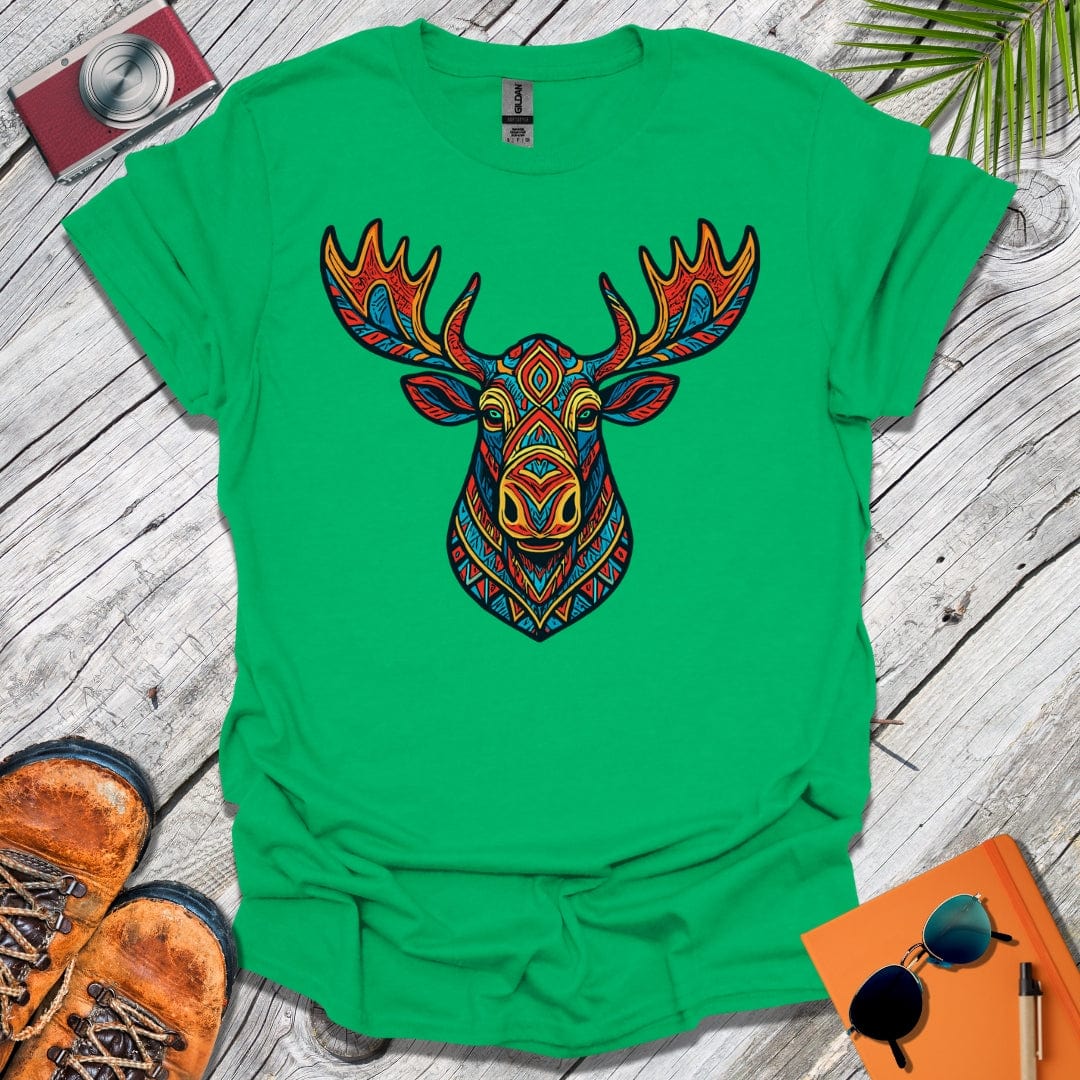 Tribal Moose Head T-Shirt
