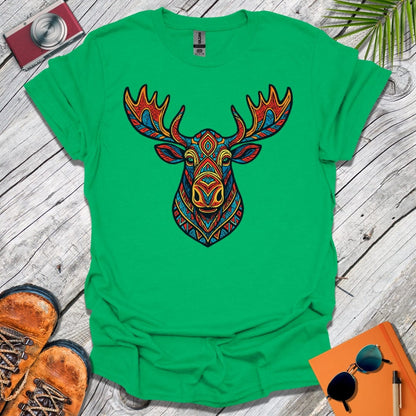 Tribal Moose Head T-Shirt