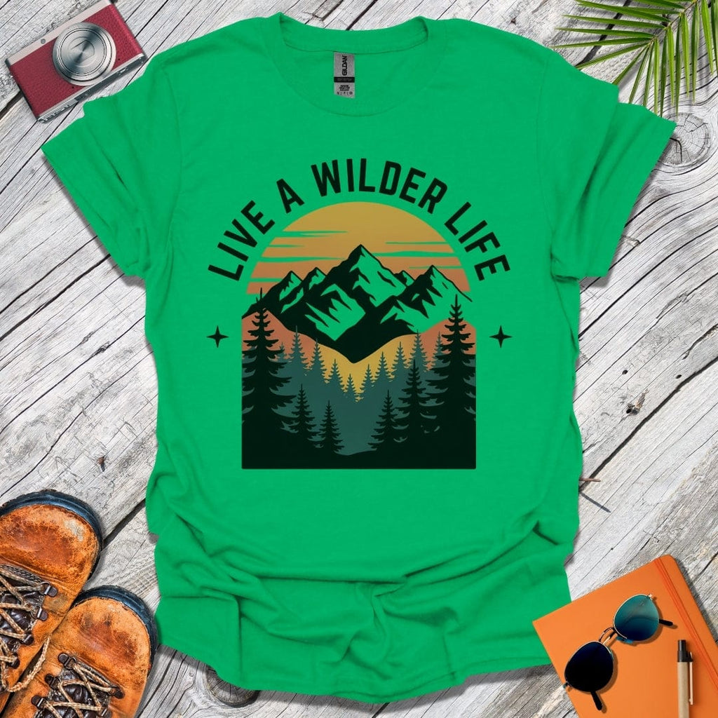 Live a Wilder Life Mountains T-Shirt
