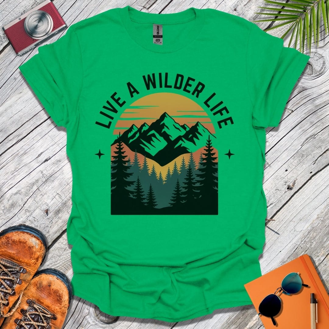 Live a Wilder Life Mountains T-Shirt