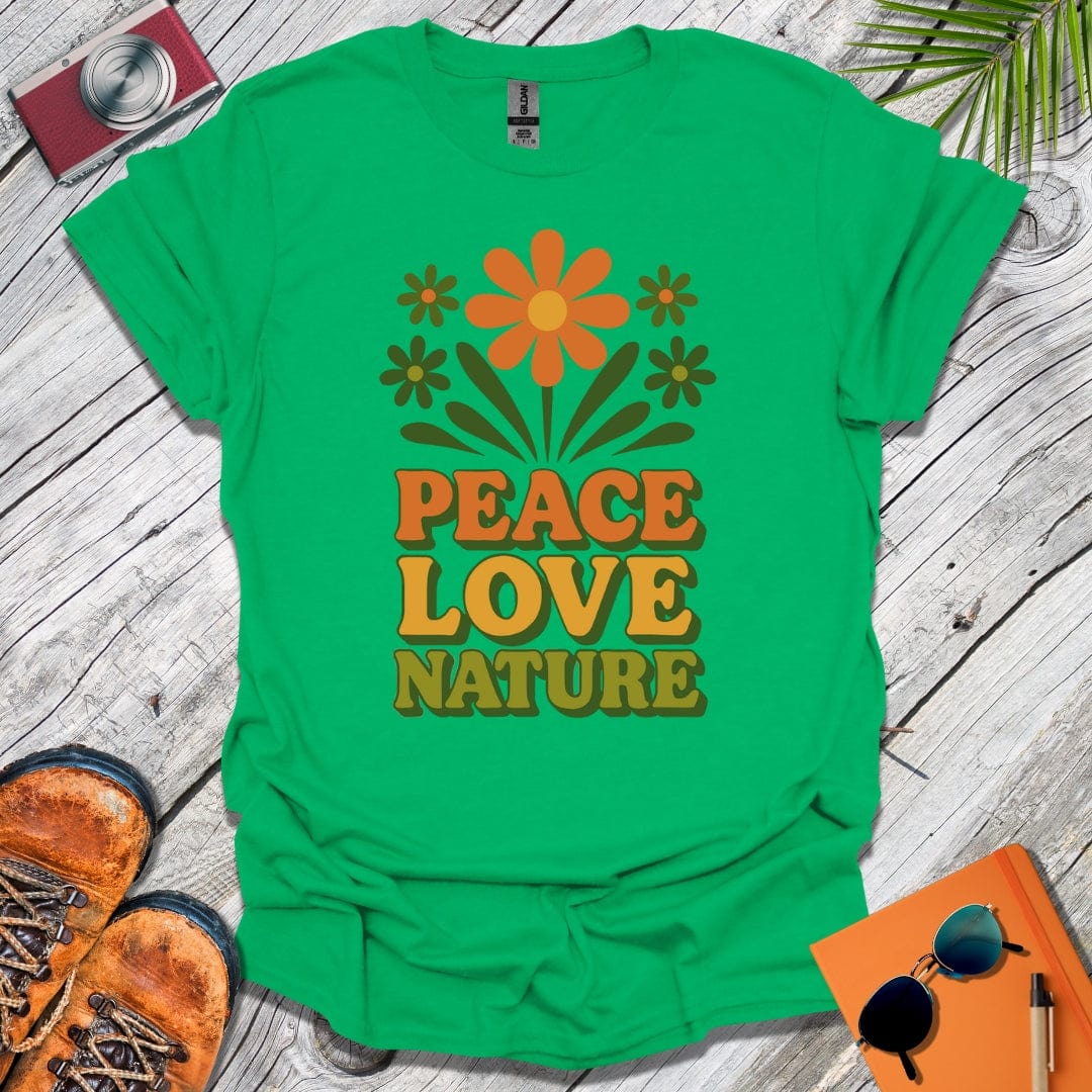 Retro Peace Love Nature T-Shirt