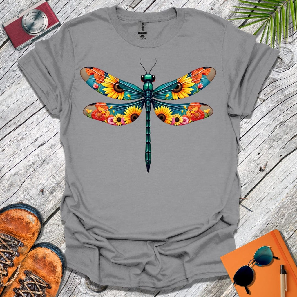 Flower Powered Dragonfly T-Shirt