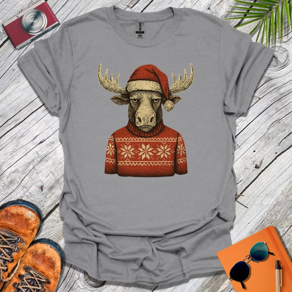 Grumpy Xmas Moose T-Shirt