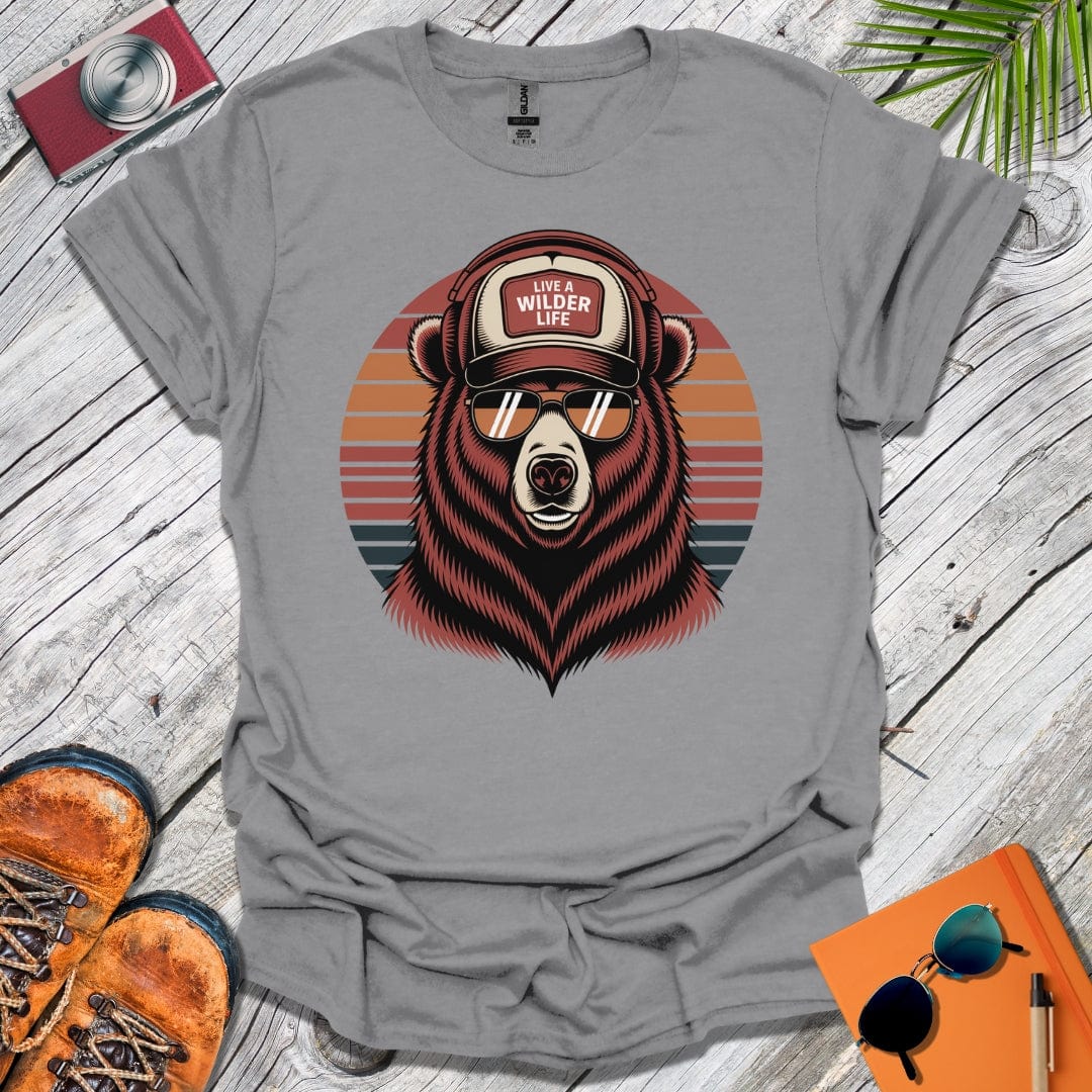 Live a Wilder Life Trucker Bear T-Shirt