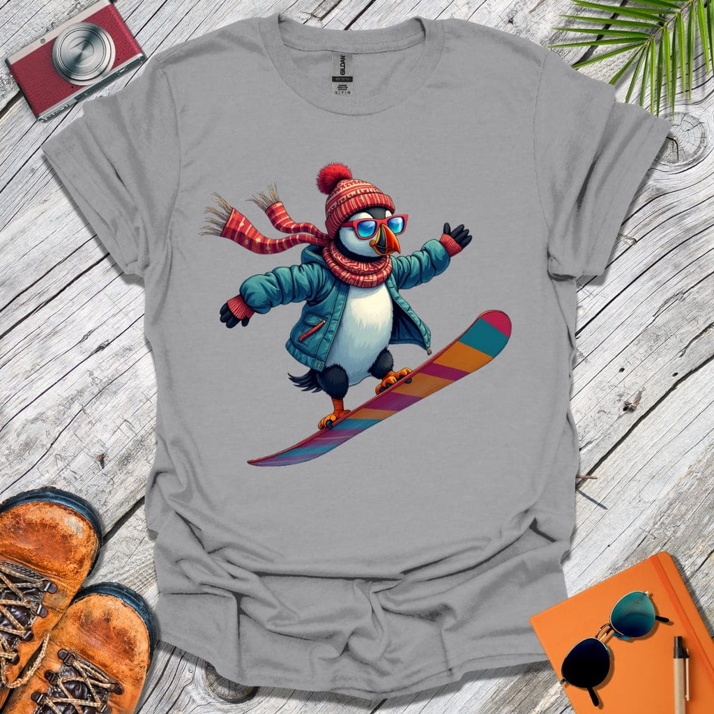 Snowboard Puffin T-Shirt
