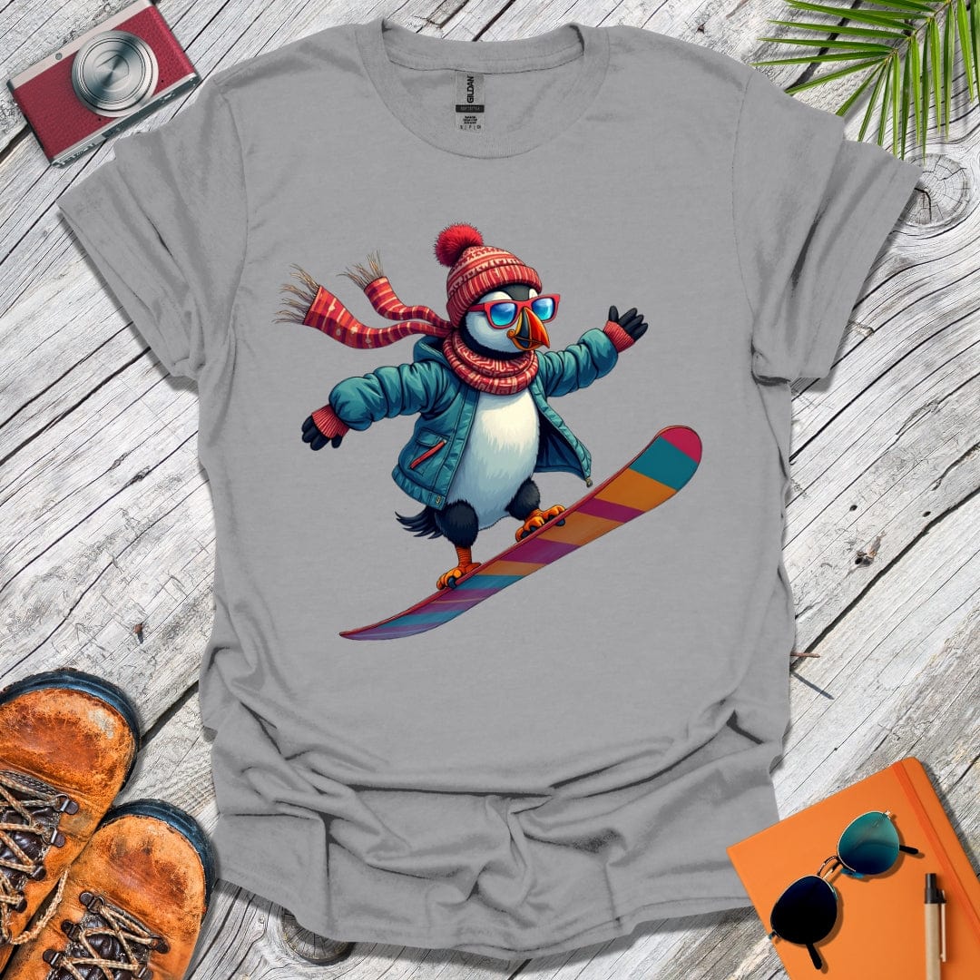 Snowboard Puffin T-Shirt