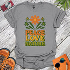 Retro Peace Love Nature T-Shirt