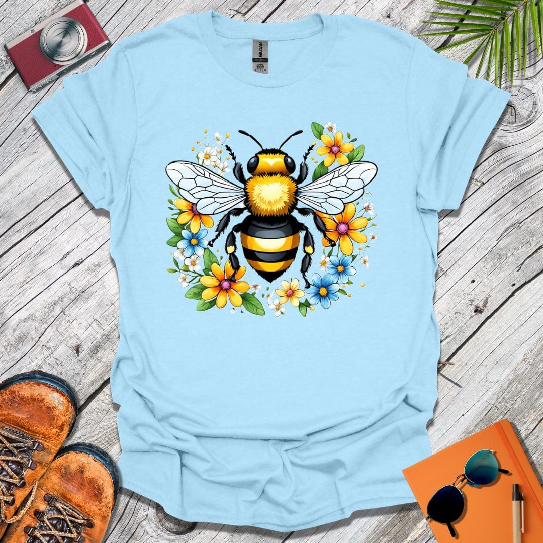 Bumble Bee Flowers T-Shirt