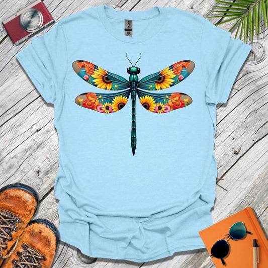 Flower Powered Dragonfly T-Shirt