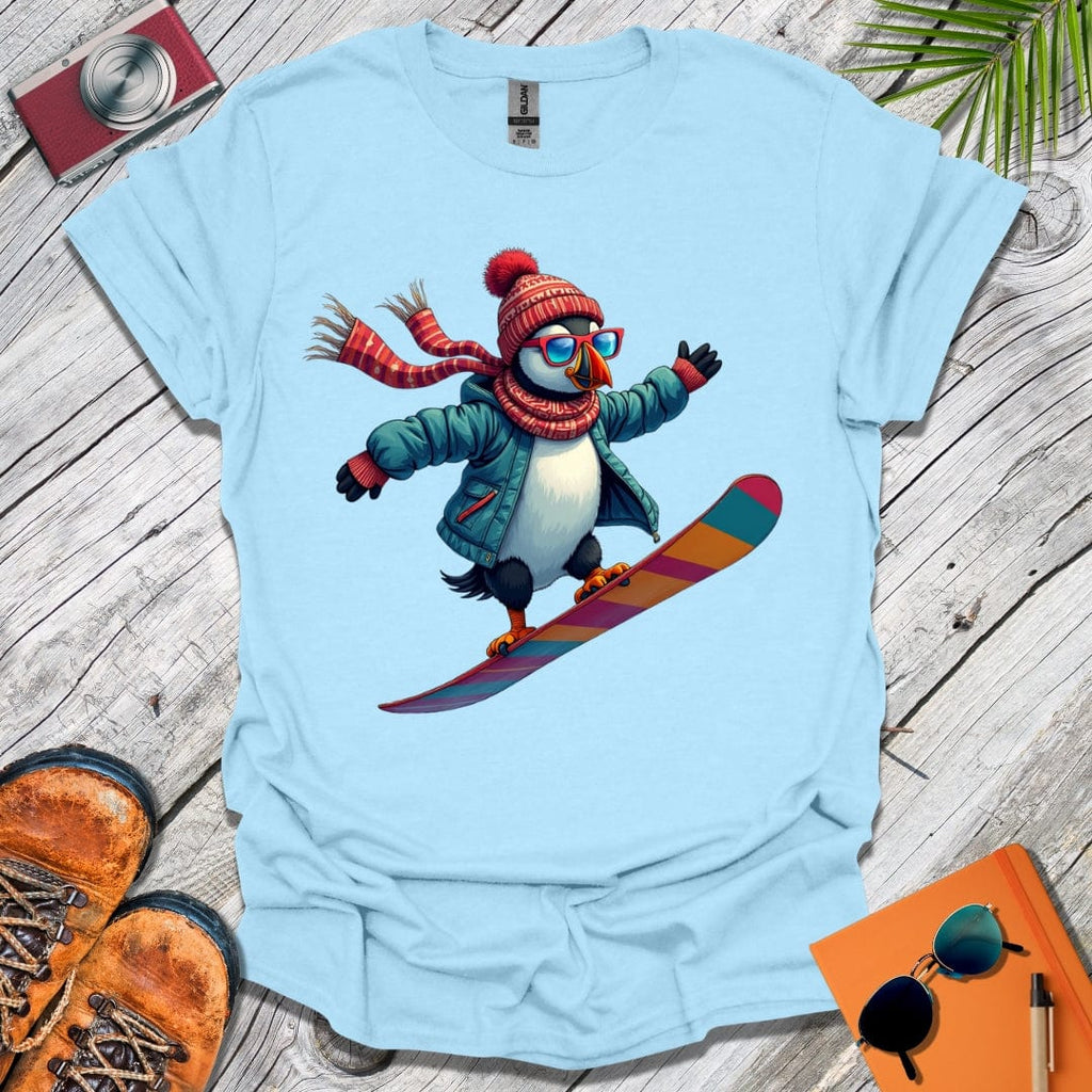 Snowboard Puffin T-Shirt