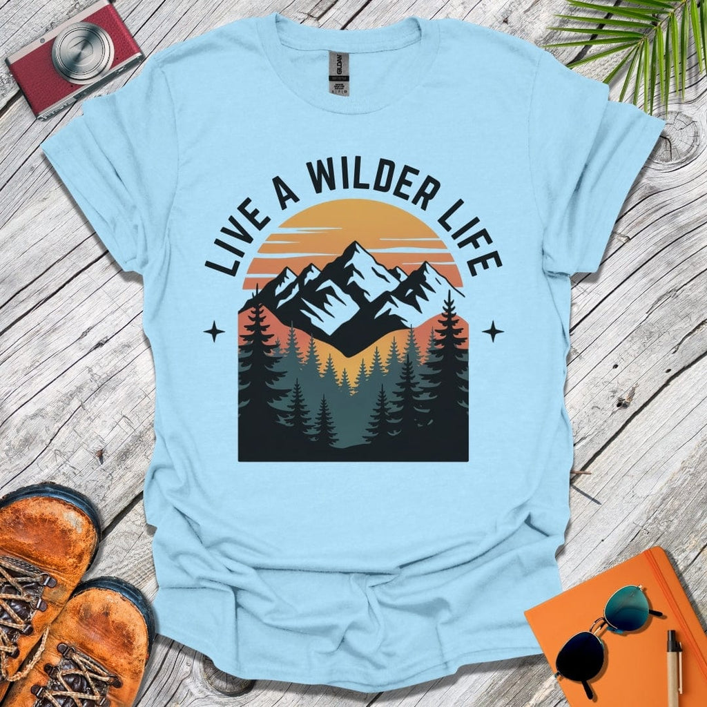 Live a Wilder Life Mountains T-Shirt