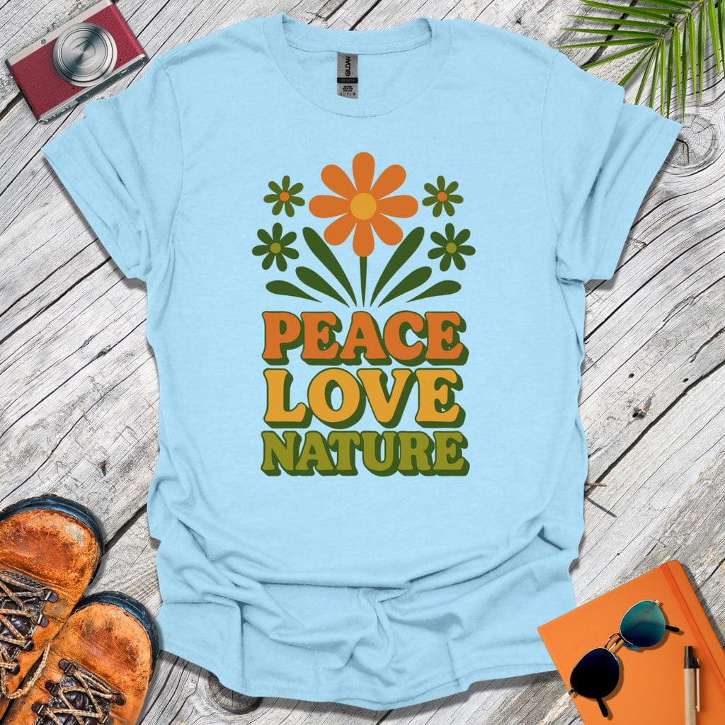 Retro Peace Love Nature T-Shirt