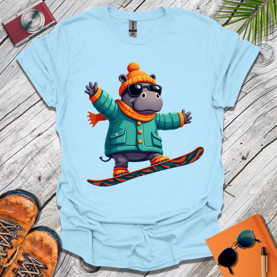 Hippo Snowboarder T-Shirt