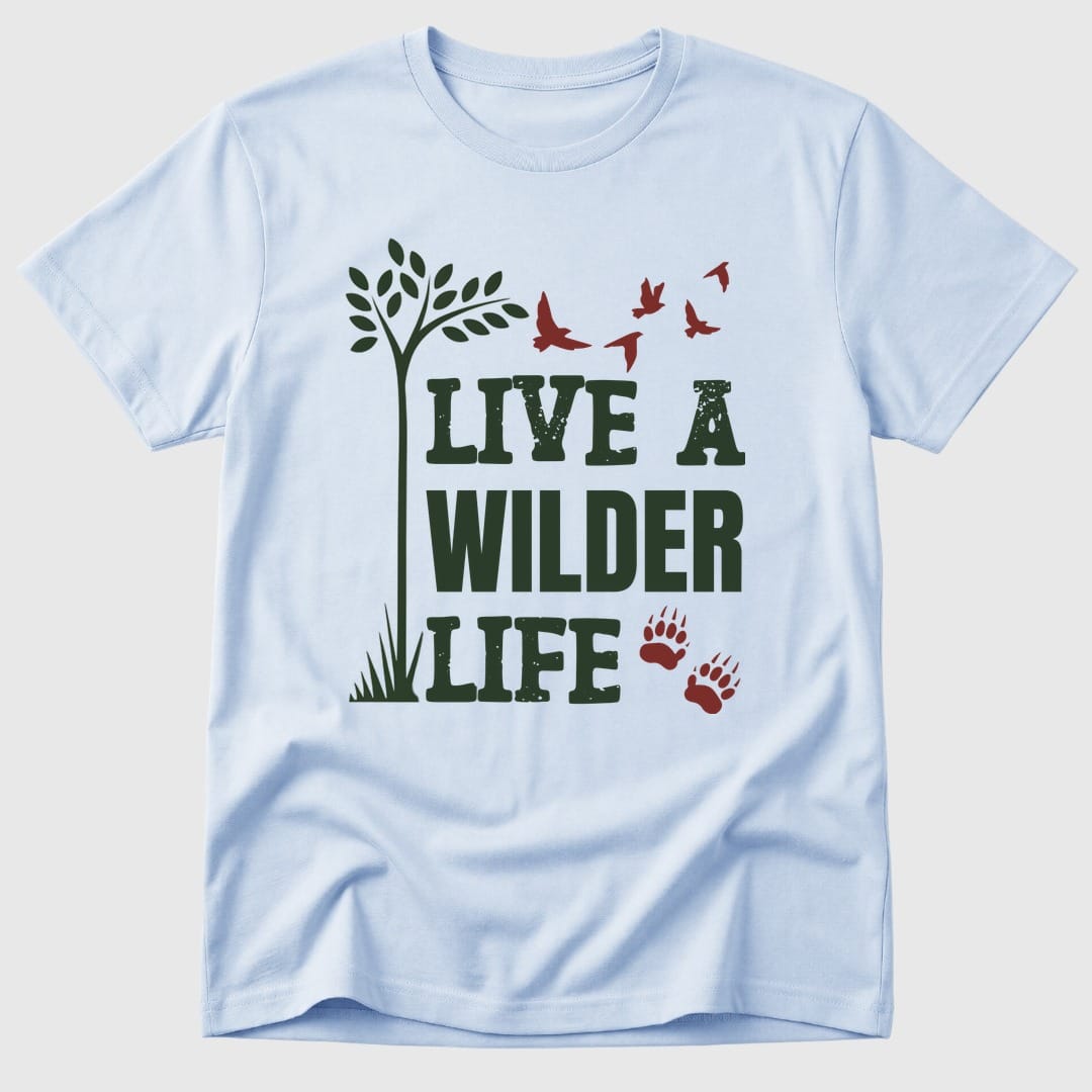 Light Blue A Wilder Life Tree - Mosaic Rhino