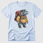 Light Blue Hiking Hippo - Mosaic Rhino