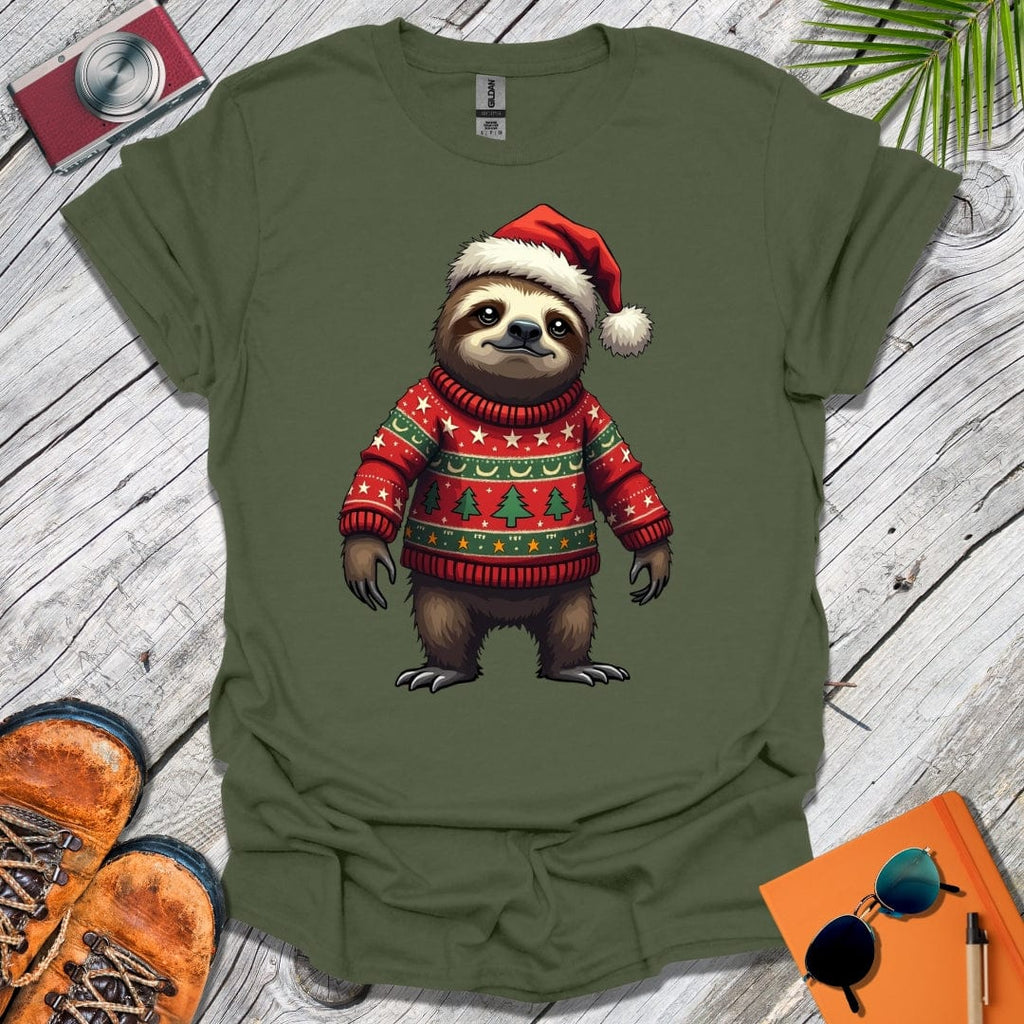 Surly Christmas Sloth T-Shirt
