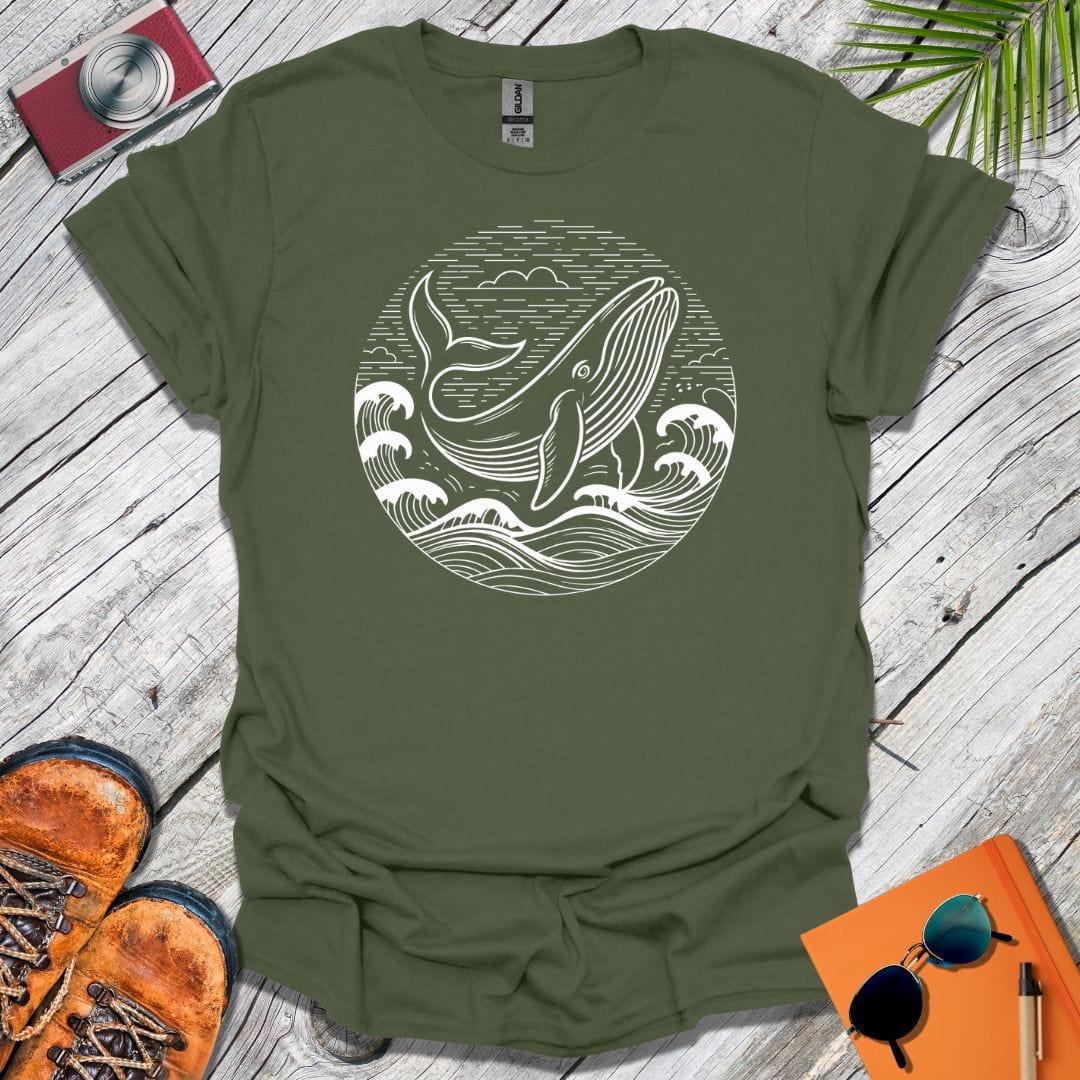 Whale Breach & Flow T-Shirt