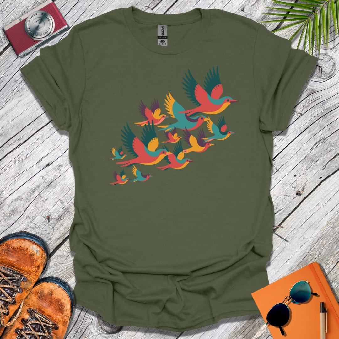 Bright Birds in Flight T-Shirt