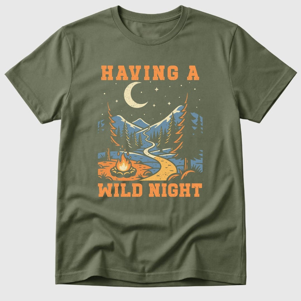 Military Green A Wild Night - Mosaic Rhino