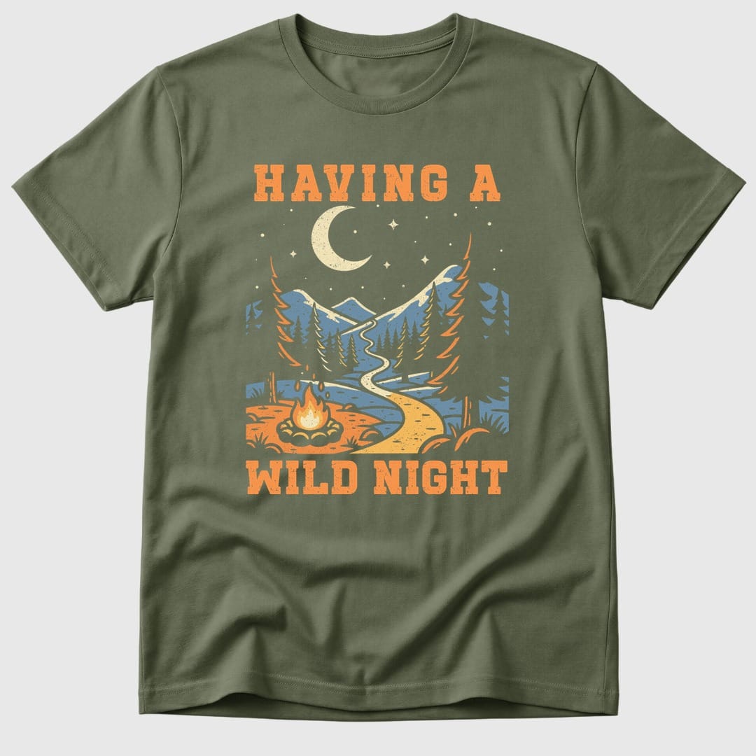 Military Green A Wild Night - Mosaic Rhino