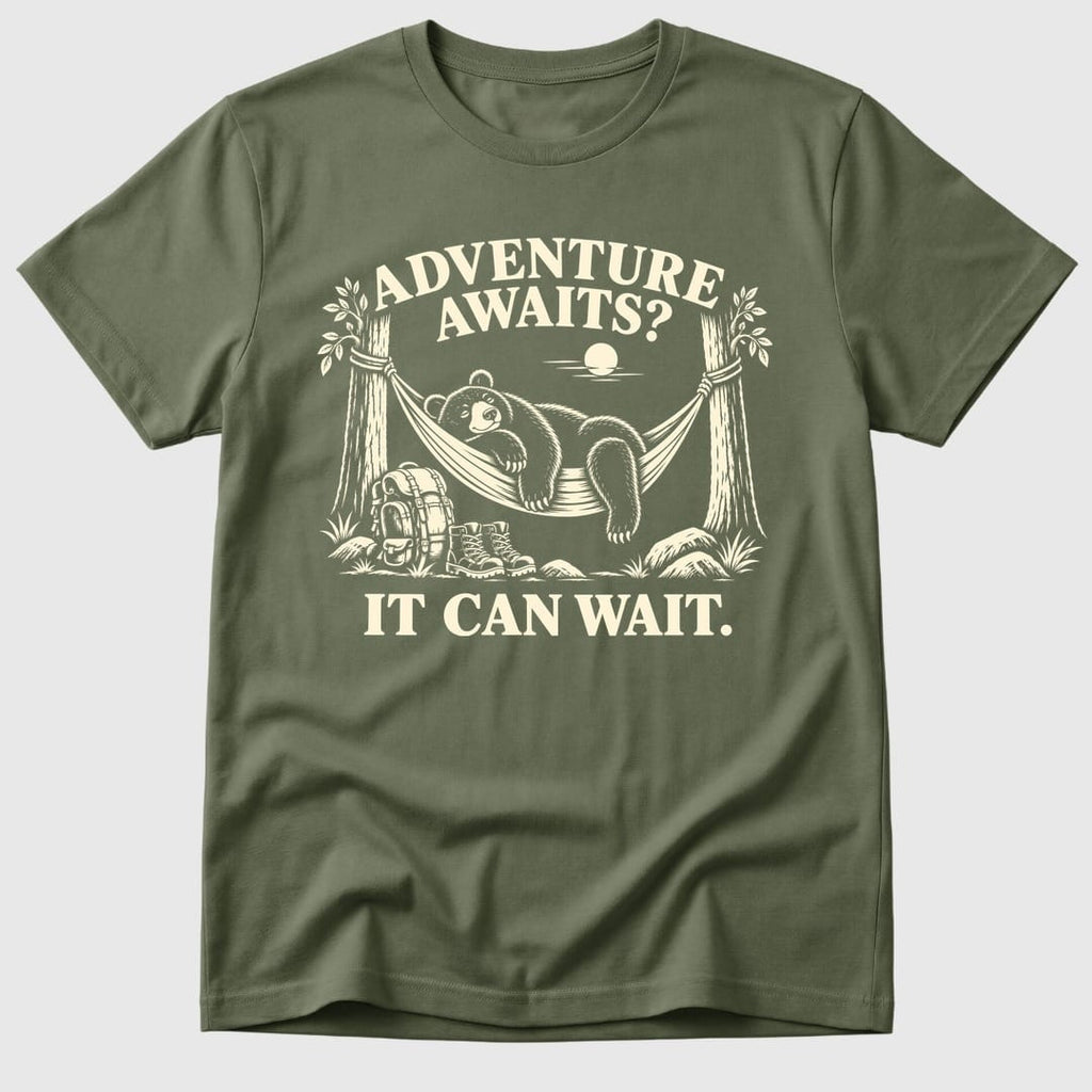 Military Green Adventure Can Wait - Mosaic Rhino