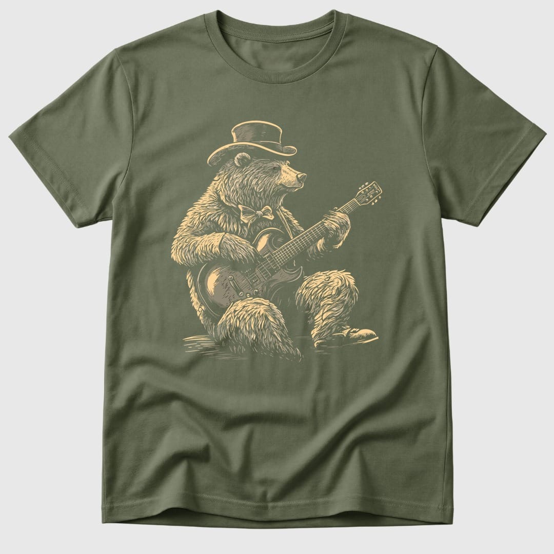 Military Green Backwoods Blues Bear - Mosaic Rhino