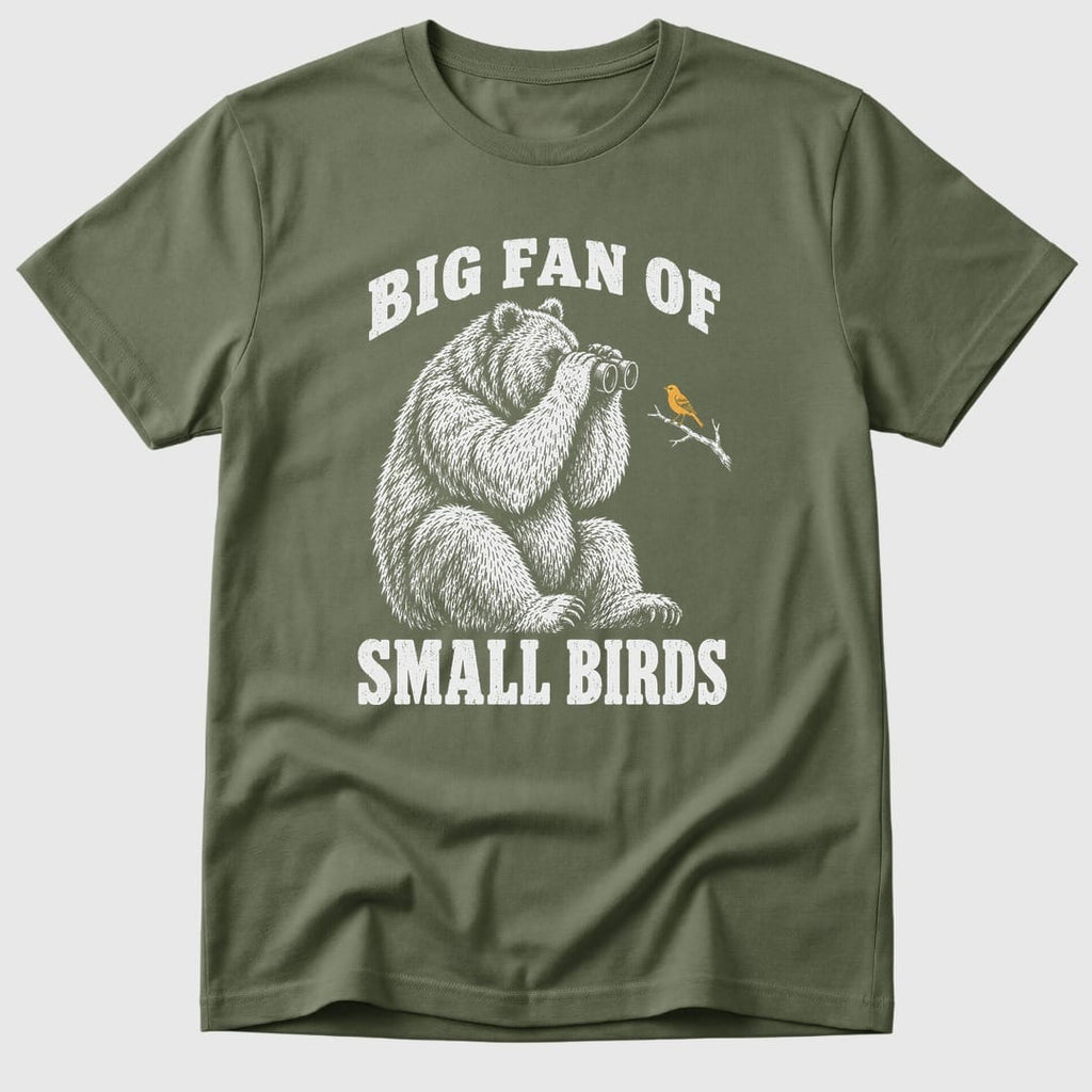 Military Green Big Fan Of Small Birds - Mosaic Rhino