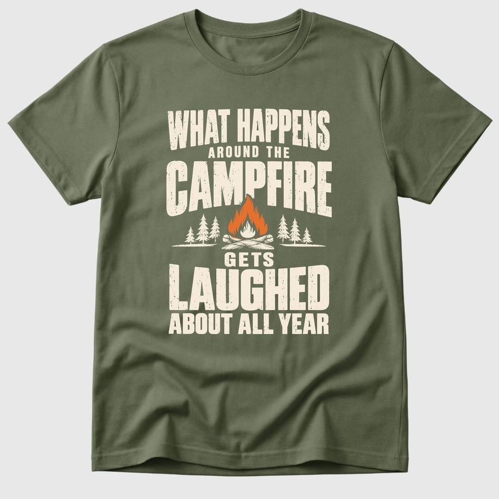 Military Green Campfire Laughs - Mosaic Rhino