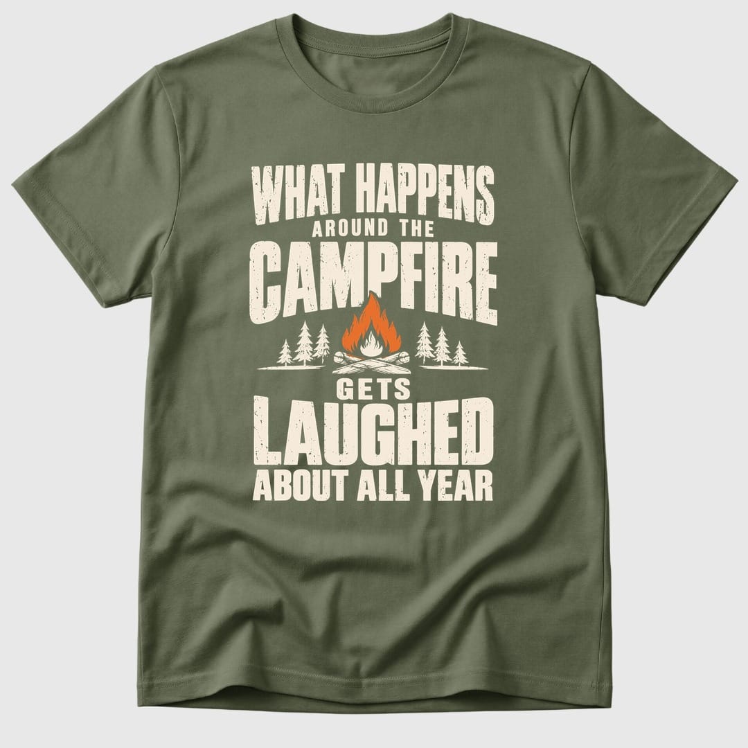 Military Green Campfire Laughs - Mosaic Rhino