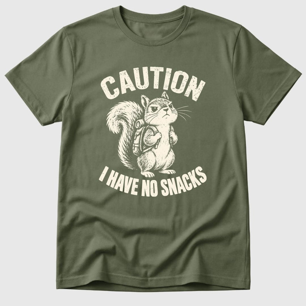 Military Green Caution No Snacks - Mosaic Rhino