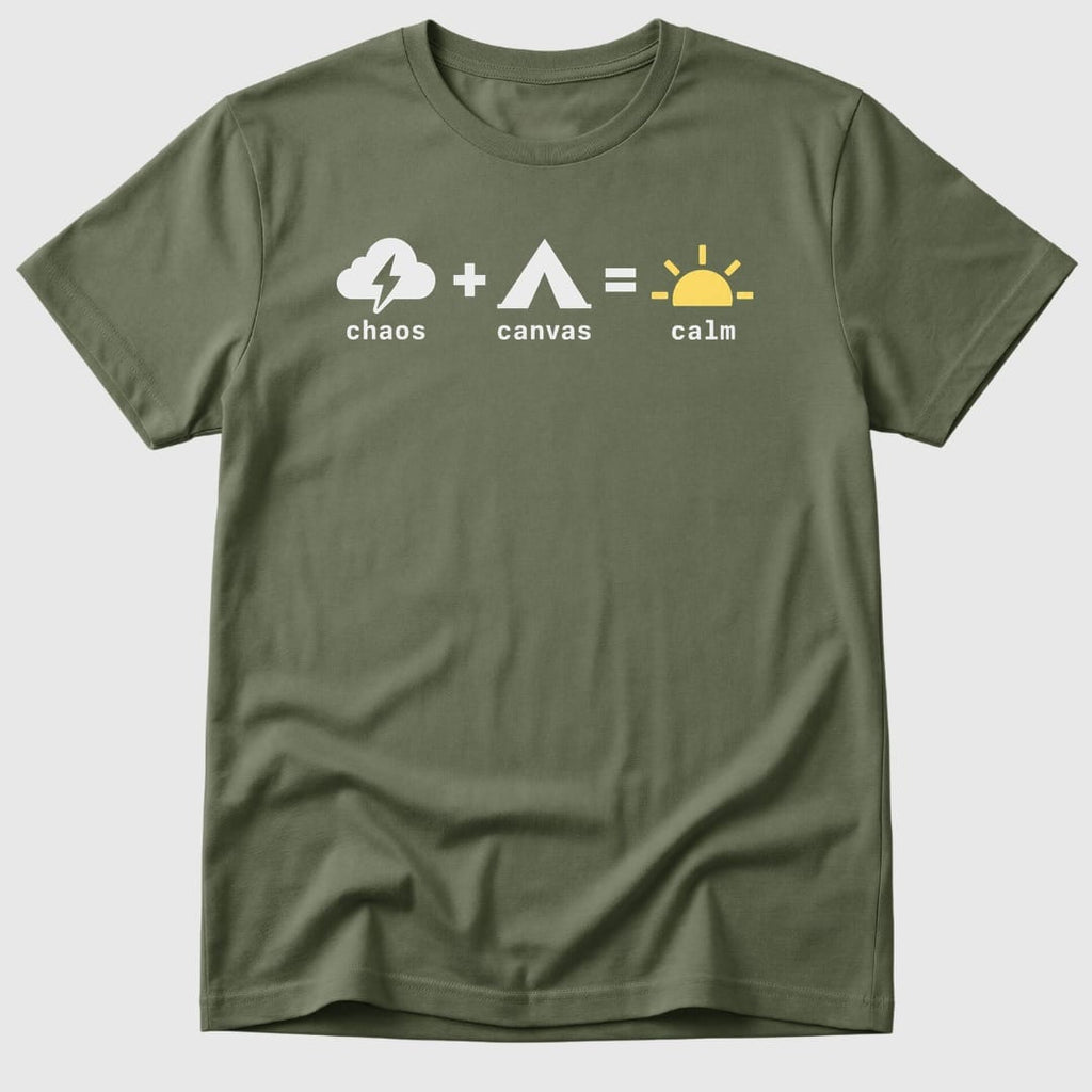 Military Green Chaos Canvas Calm - Mosaic Rhino