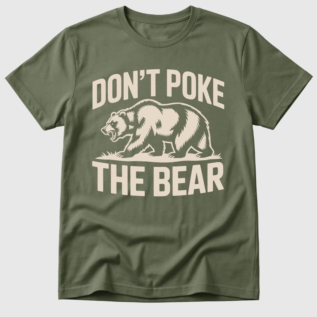 Military Green Don't Poke The Bear - Mosaic Rhino