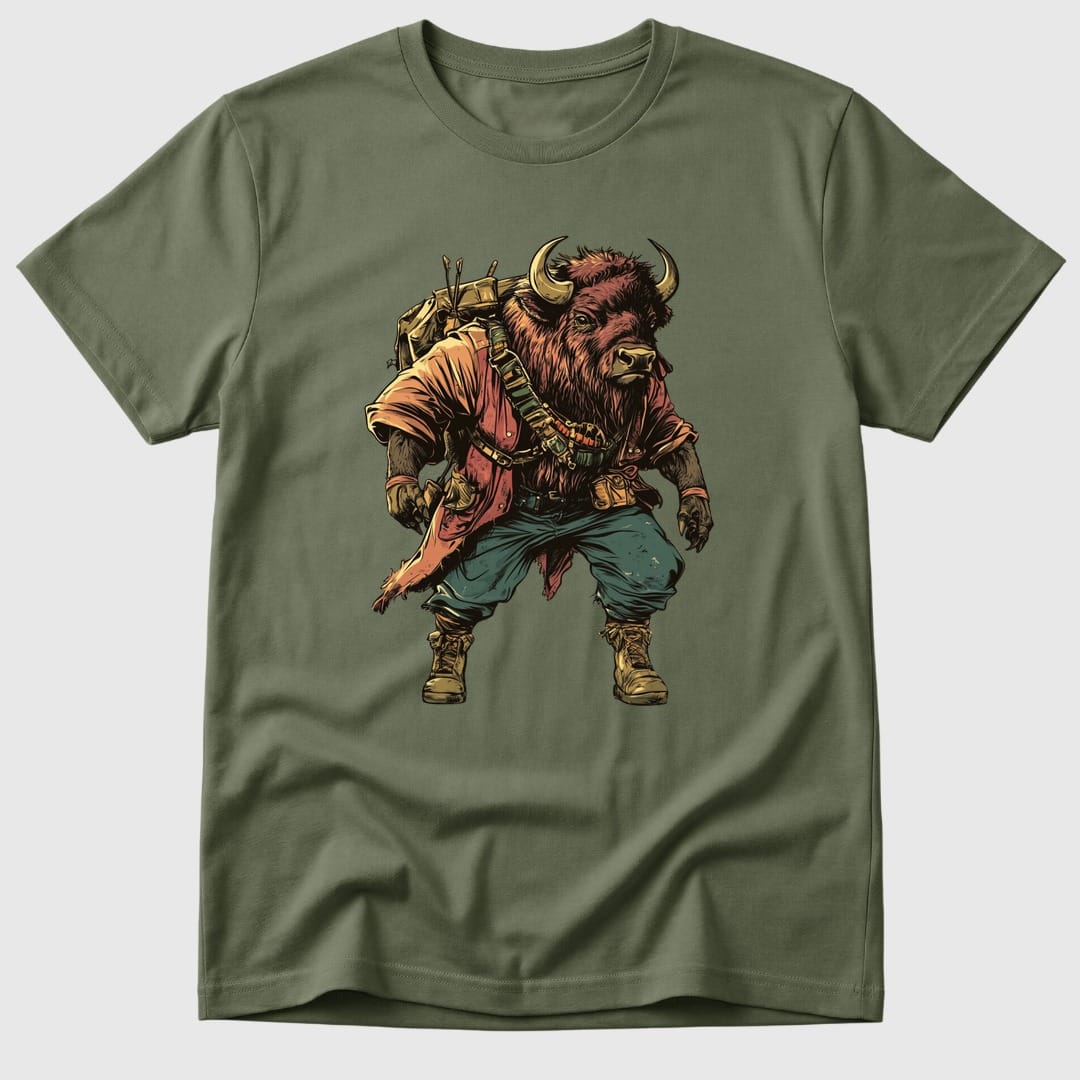 Military Green Explorer Bison - Mosaic Rhino