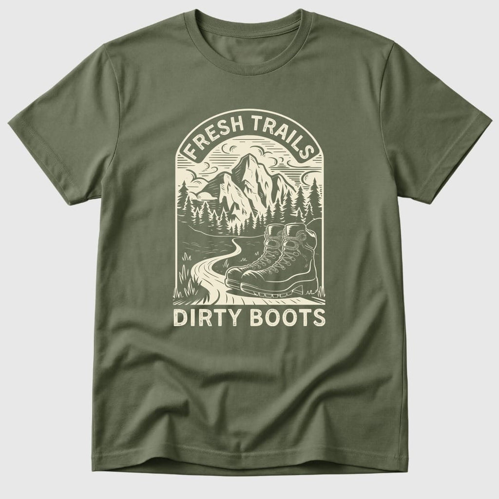 Military Green Fresh Trails, Dirty Boots - Mosaic Rhino