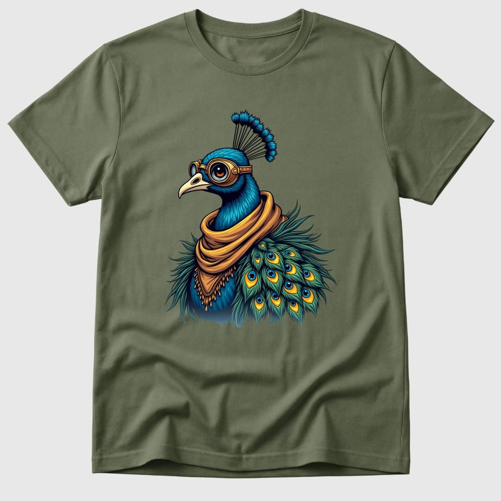 Military Green Goggled Peacock - Mosaic Rhino