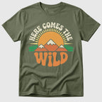 Military Green Here Comes The Wild - Mosaic Rhino