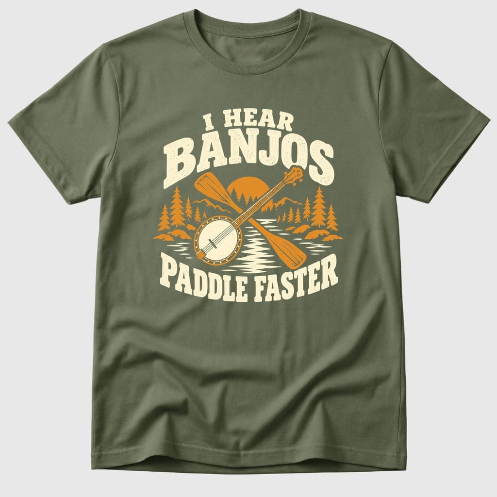 Military Green I Hear Banjos - Mosaic Rhino
