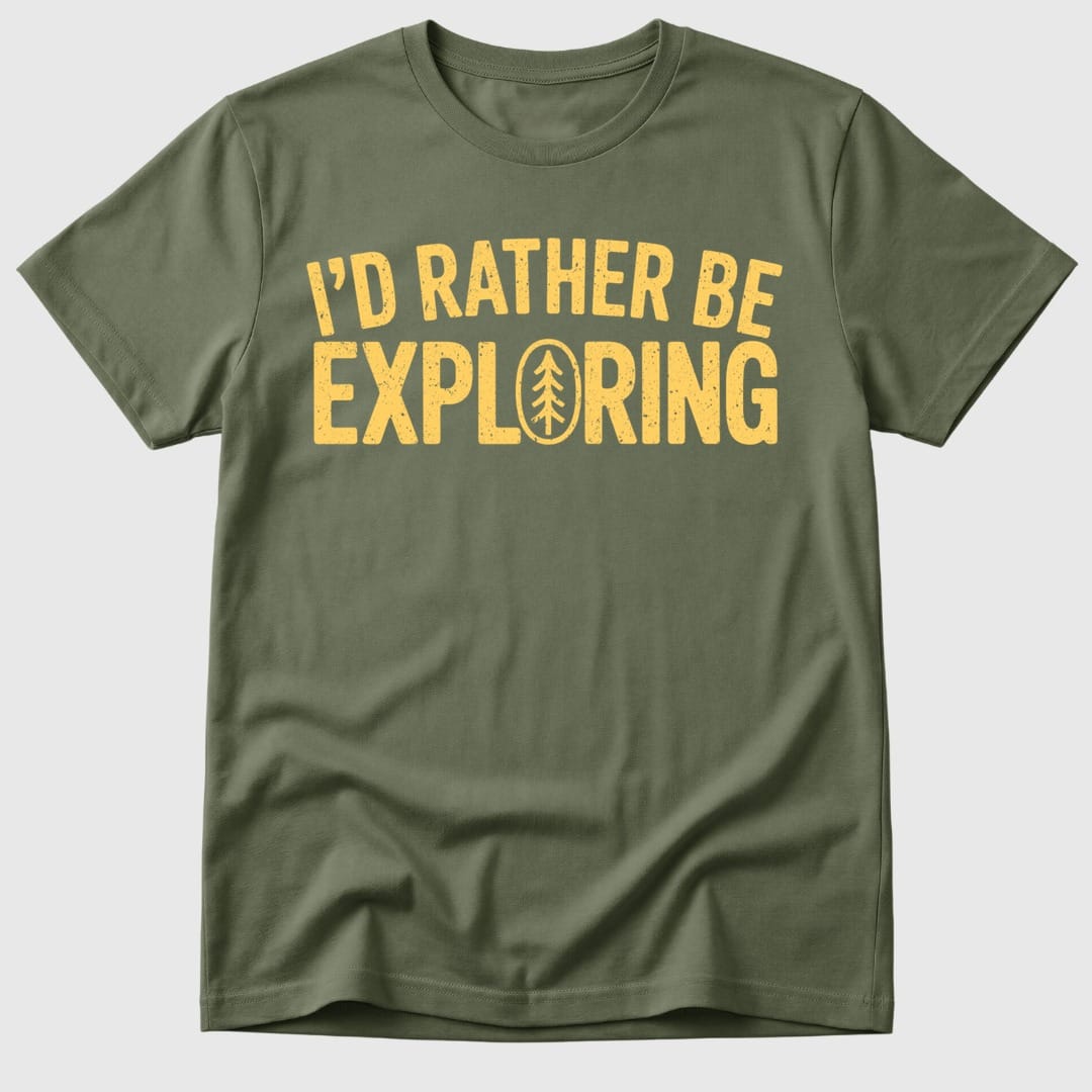 Military Green I'd Rather Explore - Mosaic Rhino