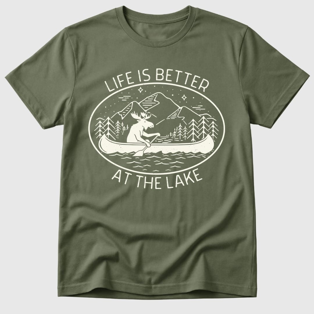 Military Green Lake Life Is Better - Mosaic Rhino